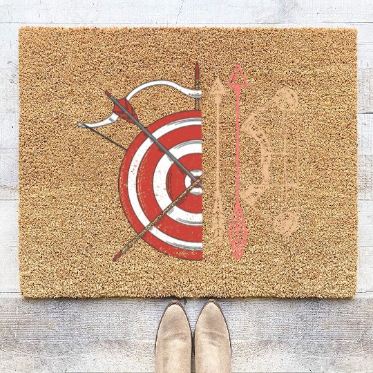 Archery Bows And Arrows Retro Hunting Sports Coir Doormats