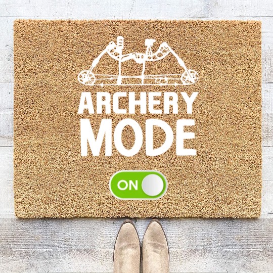 Funny Archery Bows And Arrows Hunting Sports Coir Doormats
