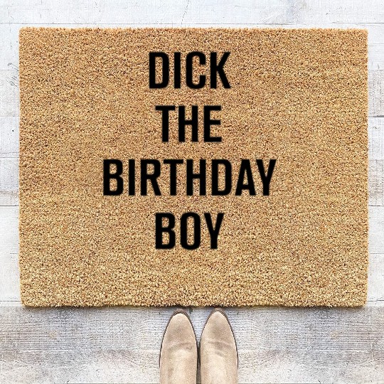 dick the birthday boy Coir Doormats