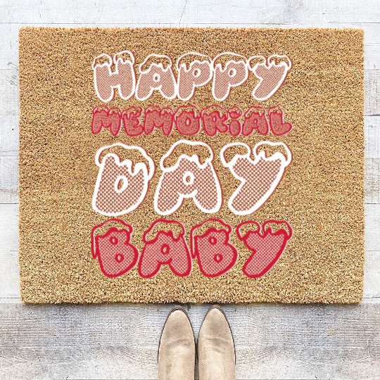 Happy Memorial Day Baby Coir Doormats
