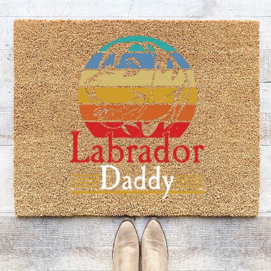 Funny Mans Labrador Daddy Retriever Dad Matching Coir Doormats