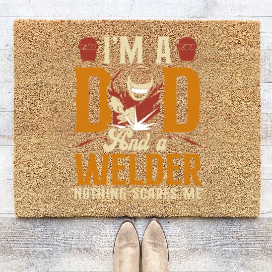 Welder Welding Dad Father Vintage Coir Doormats