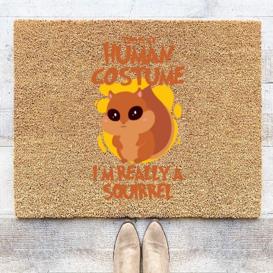 Funny Squirrel Fan Squirrel Lover Chipmunk Addict Coir Doormats