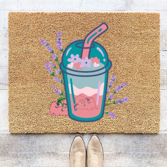 Royal Glass Juice Cup Coir Doormats