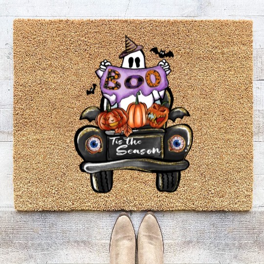 Boo Tis the season sublimation Halloween Coir Doormats
