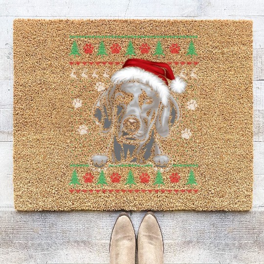 Weimaraner Christmas Ugly Sweater Funny Dog Lover Coir Doormats