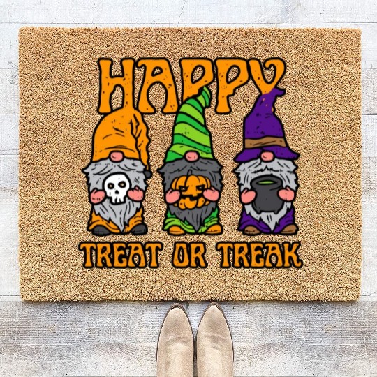 Funny Trick or Treat Halloween Costume Coir Doormats