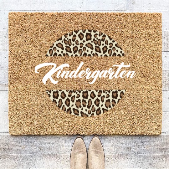 Kindergarten Cheetah School Teacher Student Coir Doormats
