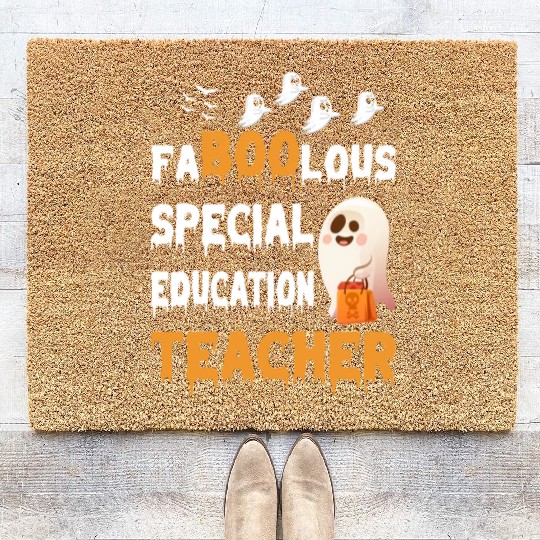 Faboolous Special Education Teacher-Halloween Coir Doormats