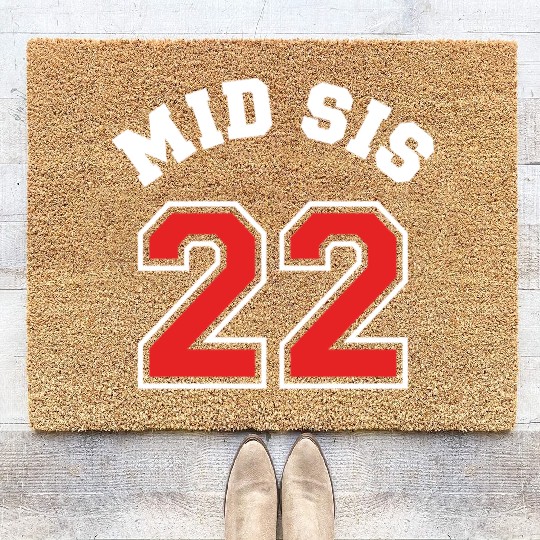Mid Sis 2022 Middle Sister Baby Birth Child Coir Doormats