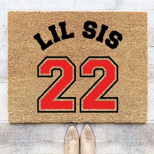 Lil Sis 2022 Little Sister Baby Family Birth Child Coir Doormats