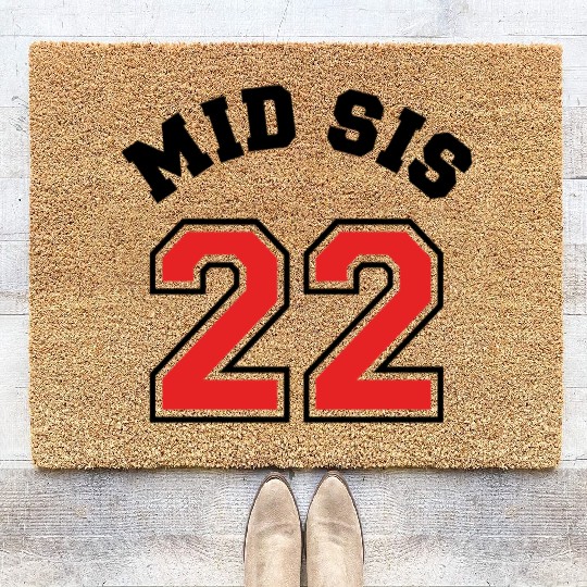 Mid Sis 2022 Middle Sister Baby Birth Child Coir Doormats