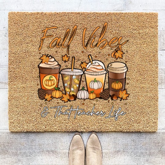 Fall Vibes & That Teacher Life Coir Doormats