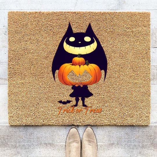Bat Trick or Treat Coir Doormats