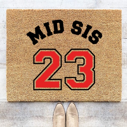 Mid Sis 2023 Middle Sister Baby Birth Child Coir Doormats