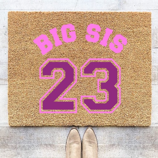 Big Sis 2023 - Big Sister Baby Family Birth Girl Coir Doormats