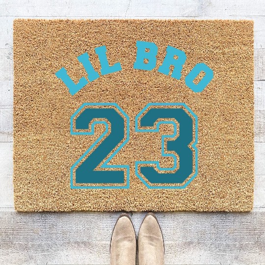 Lil Bro 2023 Little Brother Baby Family Birth Boy Coir Doormats