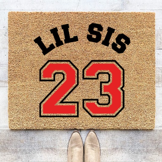 Lil Sis 2023 Little Sister Baby Family Birth Child Coir Doormats