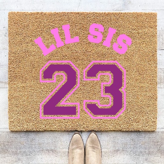 Lil Sis 2023 Little Sister Baby Family Birth Child Coir Doormats