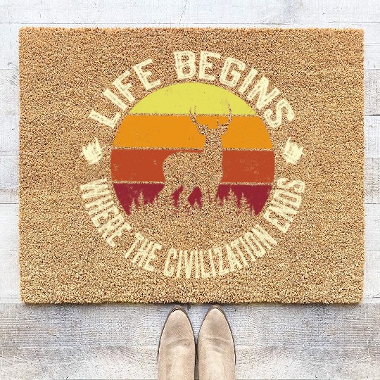 Hunter Saying - American Deer Hunting Coir Doormats