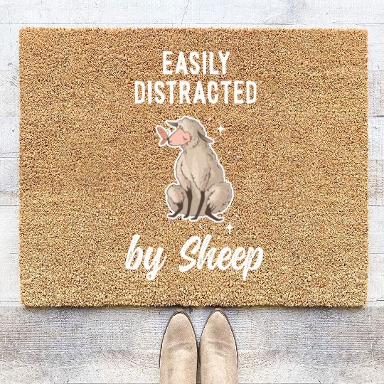 Cute Lamb Saying - Farmer & Sheep Coir Doormats