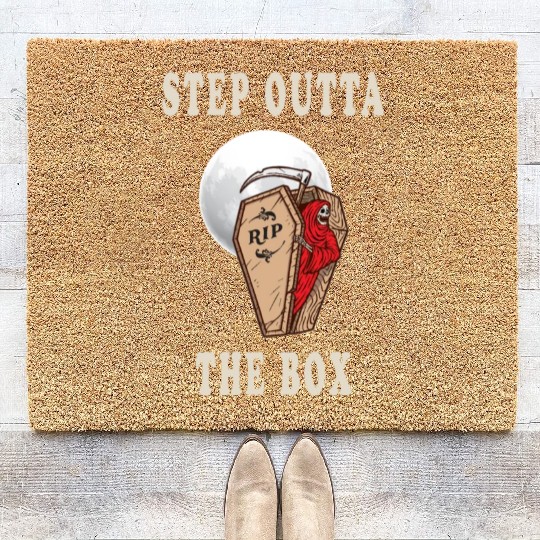 Grim Reaper with Moon Rise Step Outta The Box Coir Doormats