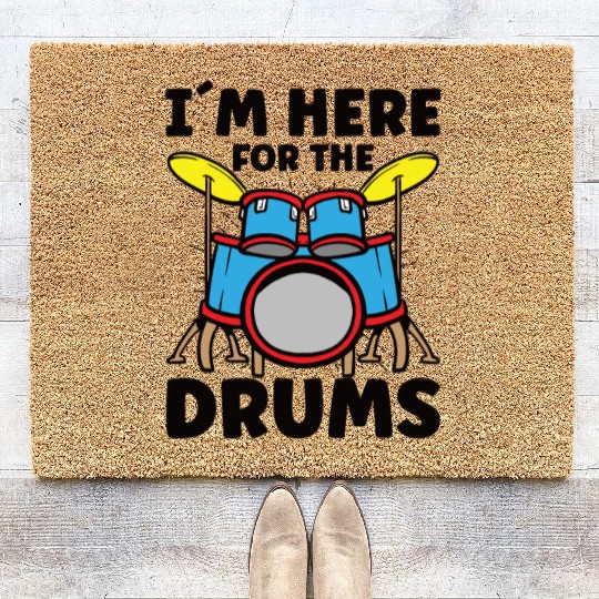 Drummer Drums Music Drum Set Drumming Coir Doormats