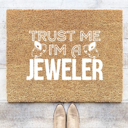 Jewellery Joke Jeweler Jewelry Diamond Gemstone Coir Doormats