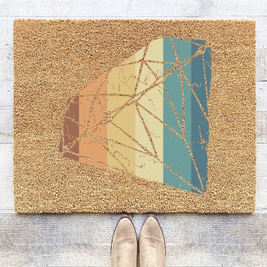 Vintage Diamond Gemstone Jewelry Jeweler Coral Coir Doormats