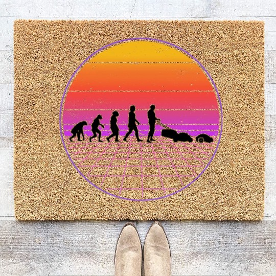 Robotic Lawnmower Evolution Retro Coir Doormats