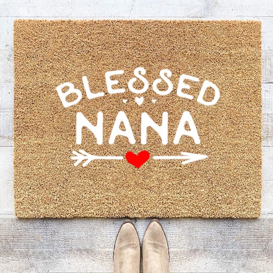 Blessed Nana Heart Arrow Sweet Grandmother s Gift Coir Doormats