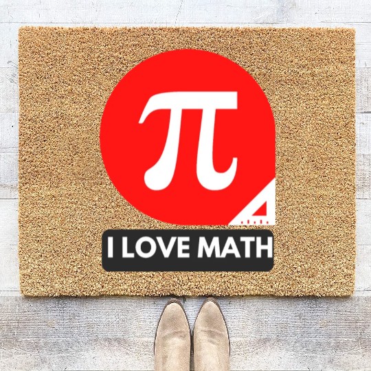 I love Math Coir Doormats