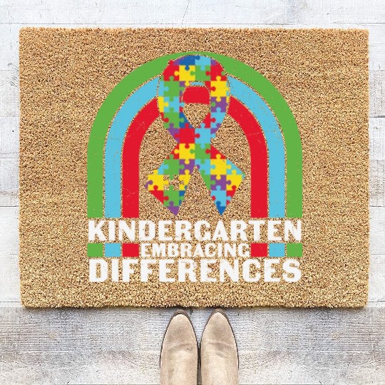 Kindergarten Embracing Differences Coir Doormats