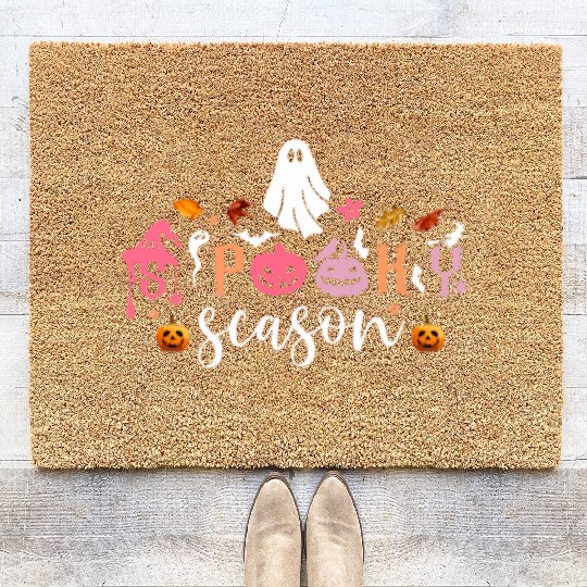 Funny Halloween Retro Spooky Season Coir Doormats