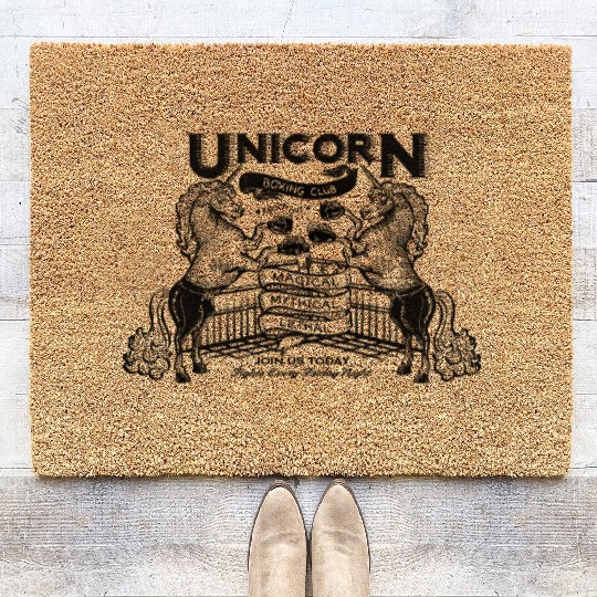 Unicorn Boxing Club Coir Doormats