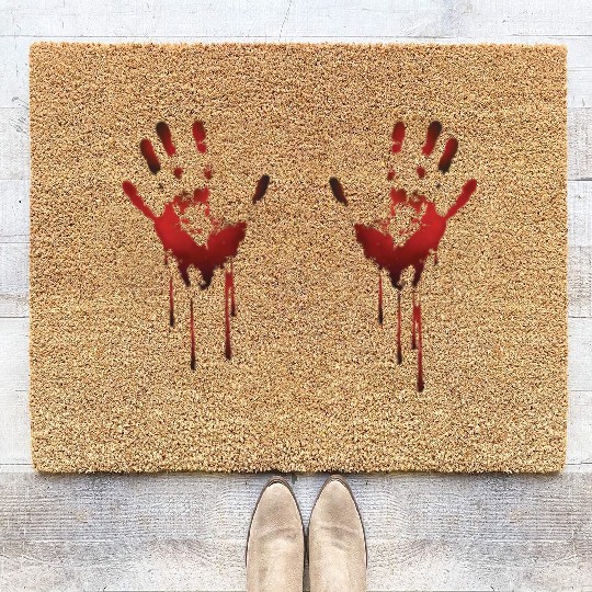Funny Halloween Horror Gruesome Coir Doormats
