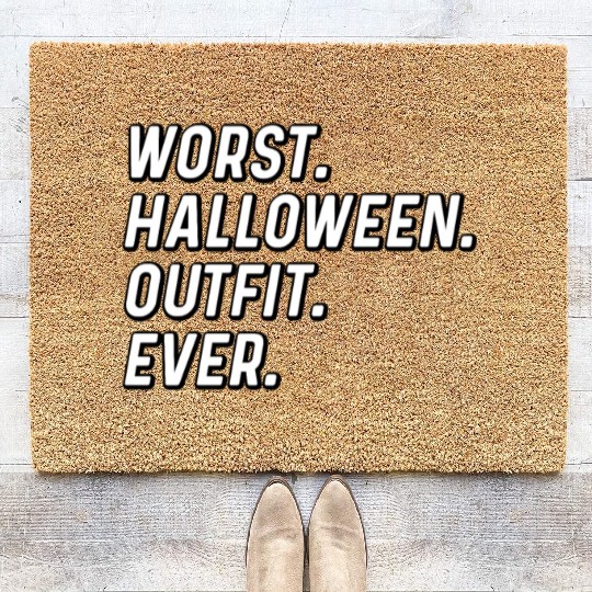 Funny Halloween Outfit Worst Costume Ever Coir Doormats
