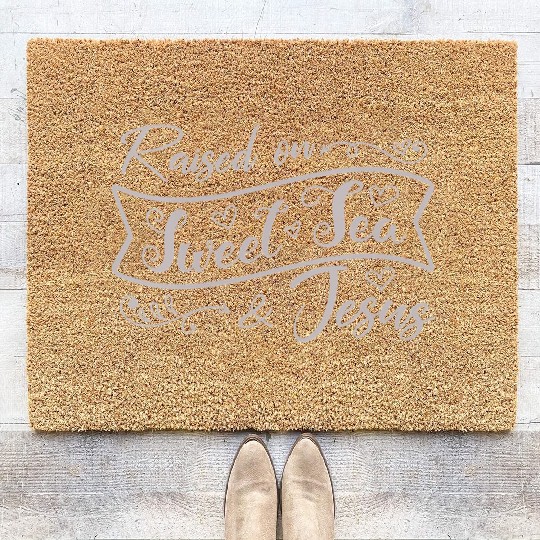 Womens Country Life Fun Girl Gift Sweet Tea And Je Coir Doormats