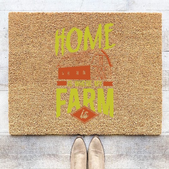 Farming Farmer Vintage Home Is Coir Doormats