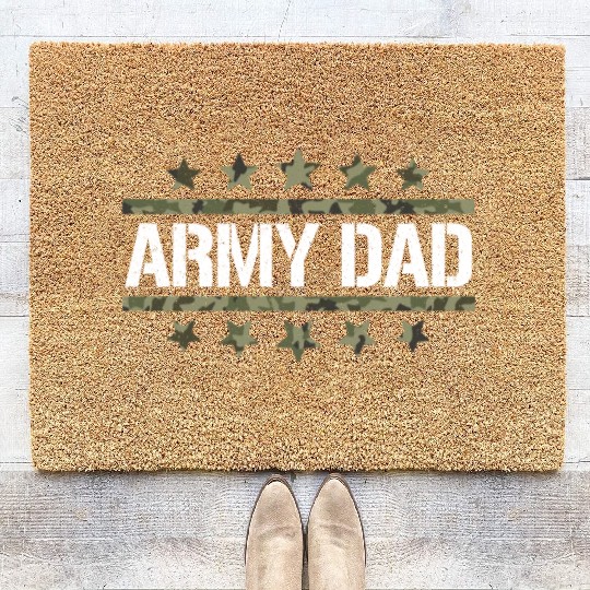 US Army Dad Military Veteran Coir Doormats
