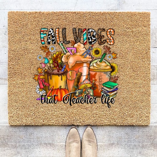 Fall Vibes That Teacher Life Coir Doormats