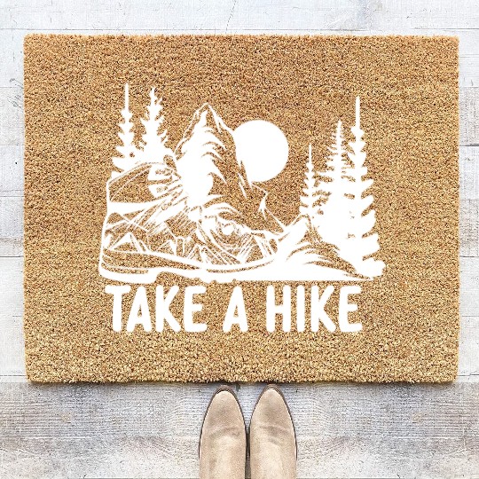 Go For A Hike, Take A Hike Coir Doormats