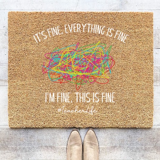 Crazy Kindergarten Teacher Coir Doormats