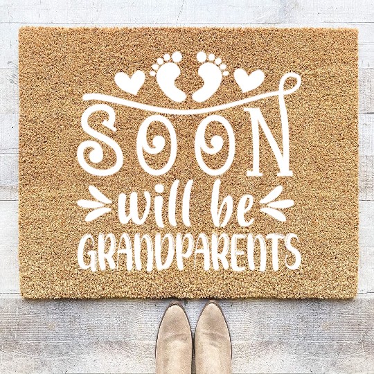 You Will Soon Become Grandparents. Grandma Grandpa Coir Doormats