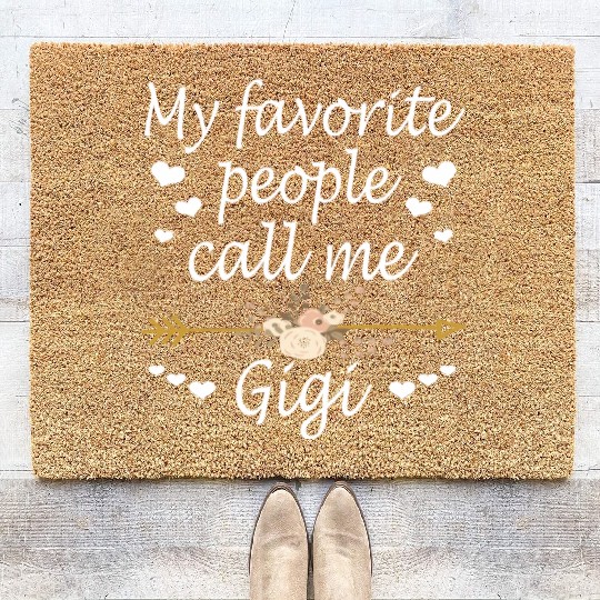 My Favorite People Call Me Gigi Christmas Coir Doormats