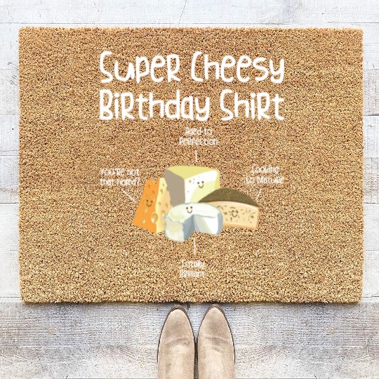 Super Cheesy Birthday Party Natal Day Cheese Coir Doormats