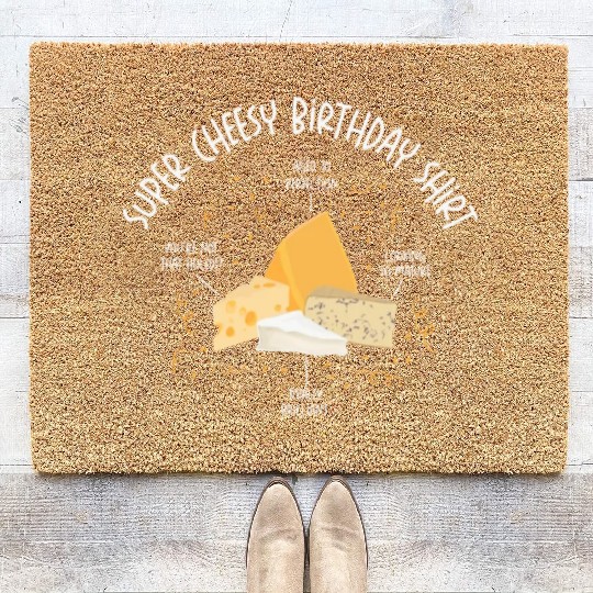 Super Cheesy Birthday Party Natal Day Cheese Coir Doormats
