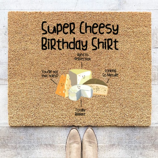 Super Cheesy Birthday Party Natal Day Cheese Coir Doormats