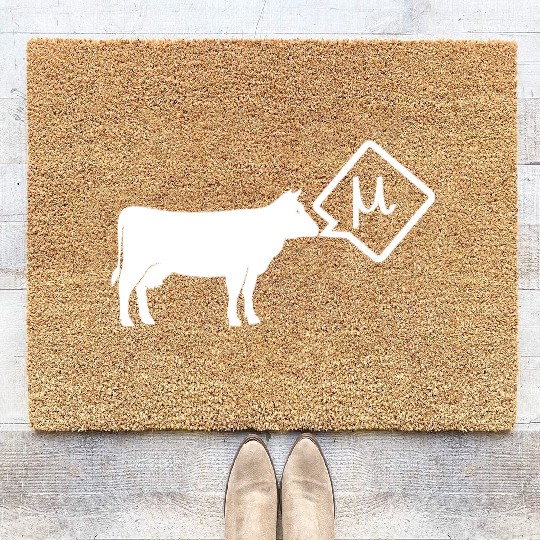 Scientific Cow Goes Mu Coir Doormats