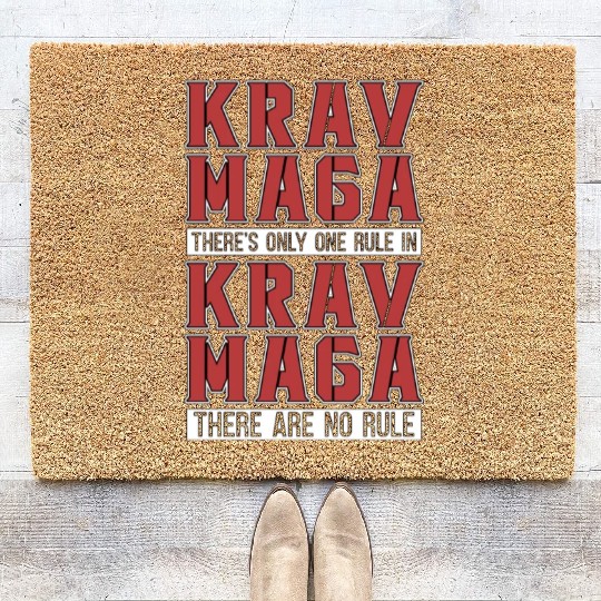 Krav Maga There's Only One Military Combat Fighter Coir Doormats